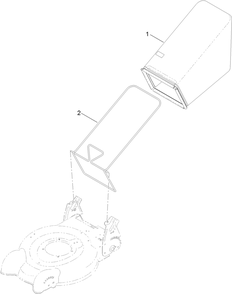Grass Bag And Frame Assembly Diagram and Parts List for 10632 (313000001 - 313999999)(2013) Lawn Boy Lawn Mower
